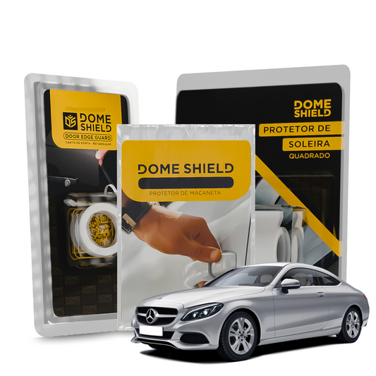 Kit PPF Película de Proteção Premium Maçaneta, Cantos de Porta e Soleira - Mercedes C180 | Dome Shield