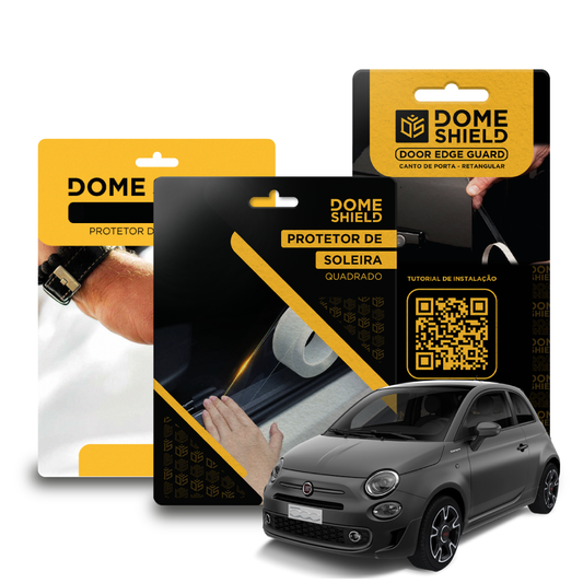 Kit PPF Película de Proteção Premium Maçaneta, Cantos de Porta e Soleira - Fiat 500 | Dome Shield