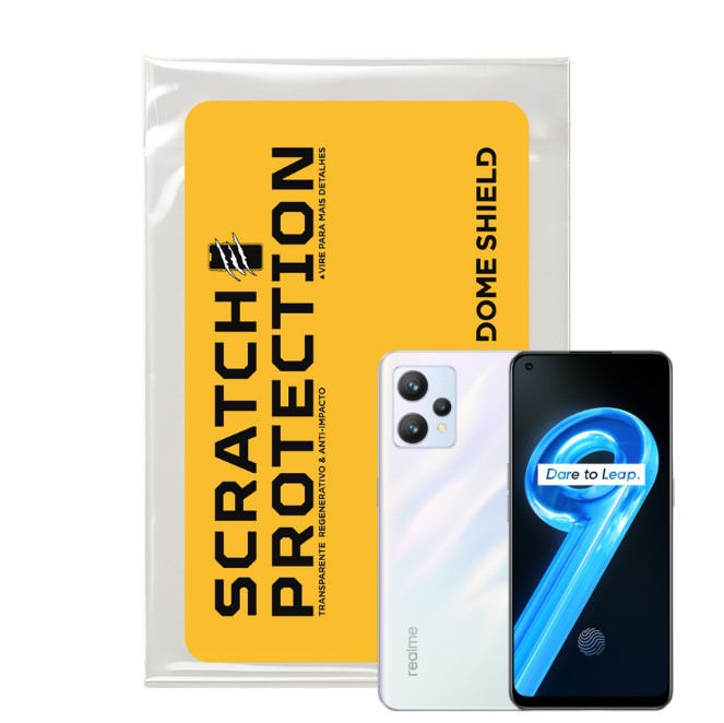 Película PPF Celular Proteção Premium Anti-Riscos, Resistente e Regenerativo – Linha Realme 9 Series | Dome Shield