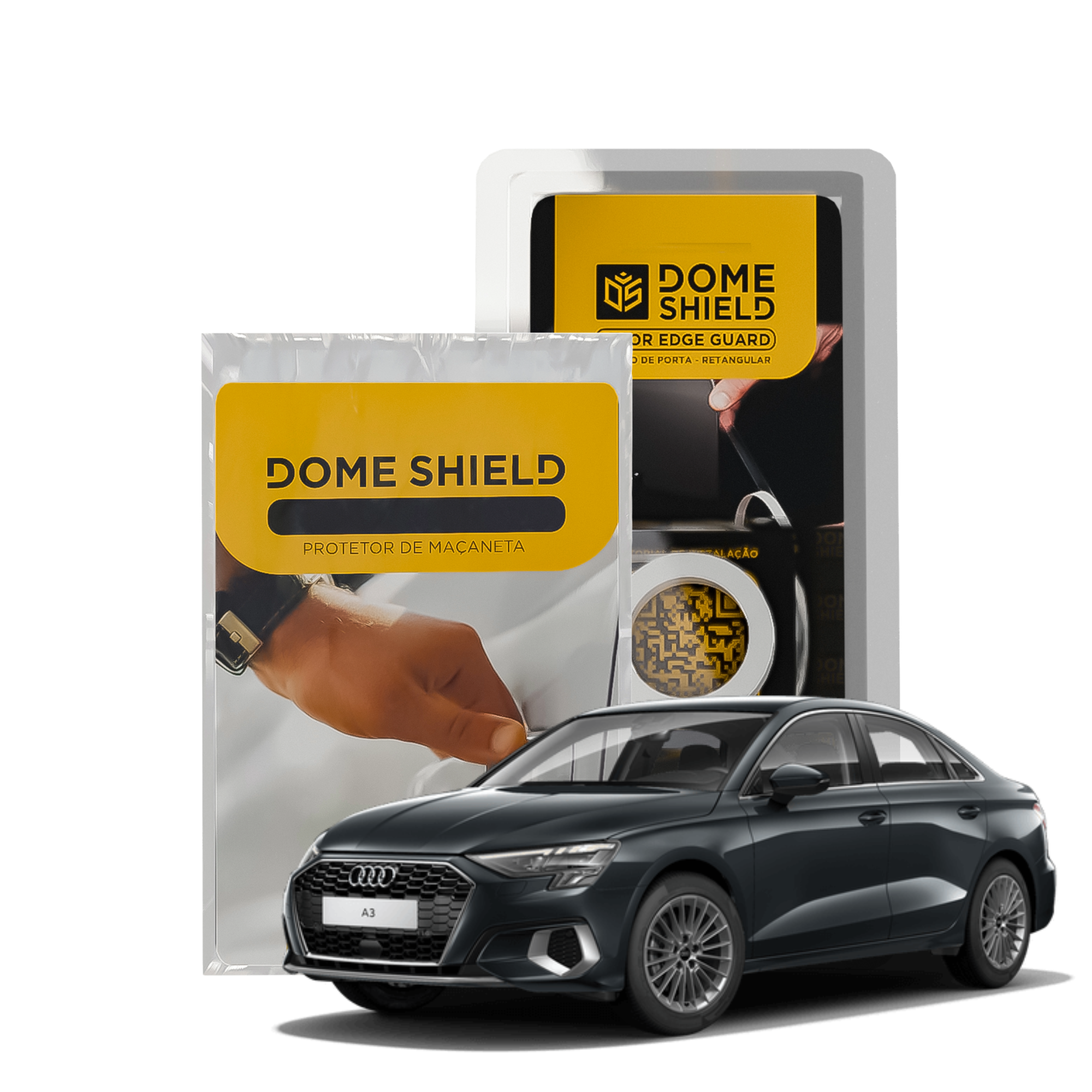 Kit PPF Película de Proteção Premium Maçaneta e Cantos de Porta - Audi A3 | Dome Shield