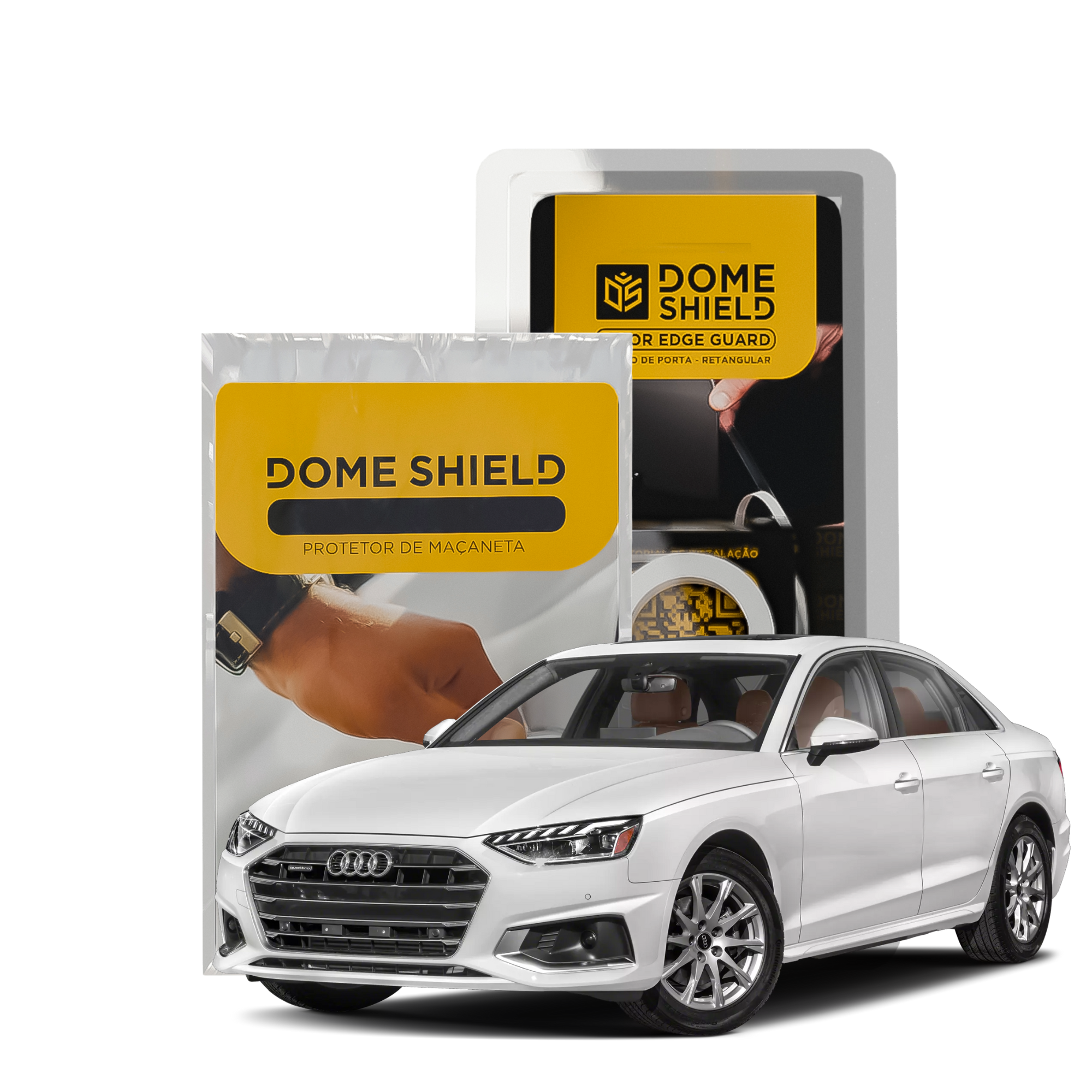 Kit PPF Película de Proteção Premium Maçaneta e Cantos de Porta - Audi A4 | Dome Shield