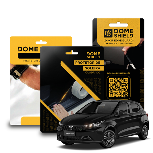 Kit PPF Película de Proteção Premium Maçaneta, Cantos de Porta e Soleira - Fiat Argo | Dome Shield