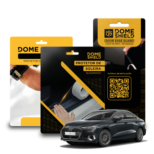 Kit PPF Película de Proteção Premium Maçaneta, Cantos de Porta e Soleira - Audi A3 | Dome Shield