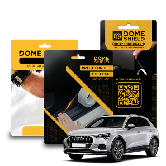 Kit PPF Película de Proteção Premium Maçaneta, Cantos de Porta e Soleira - Audi Q3 | Dome Shield