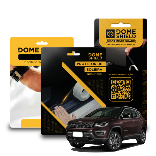 Kit PPF Película de Proteção Premium Maçaneta, Cantos de Porta e Soleira - Jeep Compass | Dome Shield