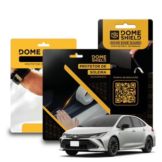 Kit PPF Película de Proteção Premium Maçaneta, Cantos de Porta e Soleira - Toyota Corolla | Dome Shield