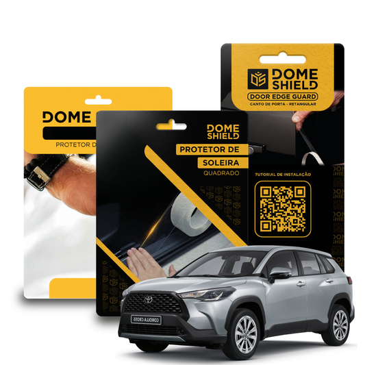 Kit PPF Película de Proteção Premium Maçaneta, Cantos de Porta e Soleira - Toyota Corolla Cross | Dome Shield
