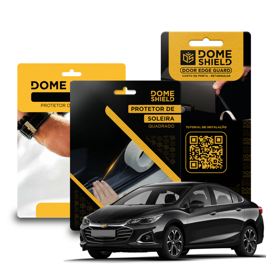 Kit PPF Película de Proteção Premium Maçaneta, Cantos de Porta e Soleira - Chevrolet Cruze | Dome Shield