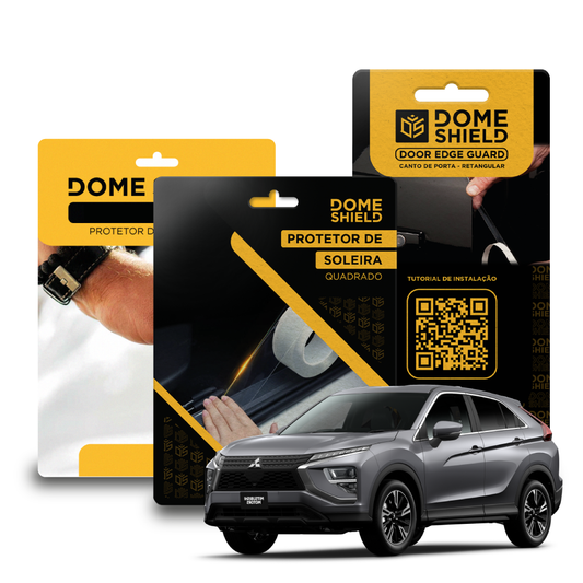 Kit PPF Película de Proteção Premium Maçaneta, Cantos de Porta e Soleira - Mitsubishi Eclipse Cross | Dome Shield