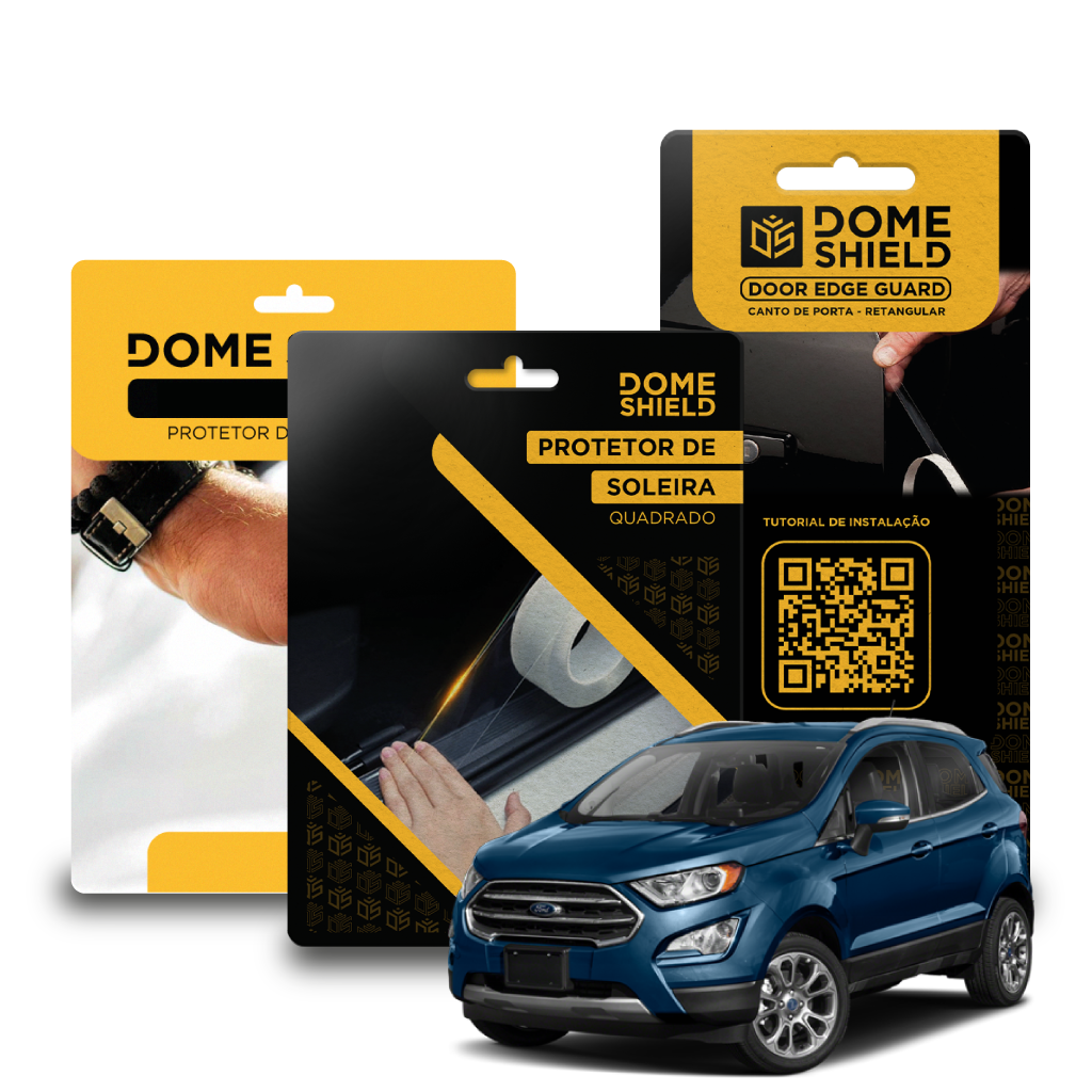 Kit PPF Película de Proteção Premium Maçaneta, Cantos de Porta e Soleira - Ford Ecosport | Dome Shield