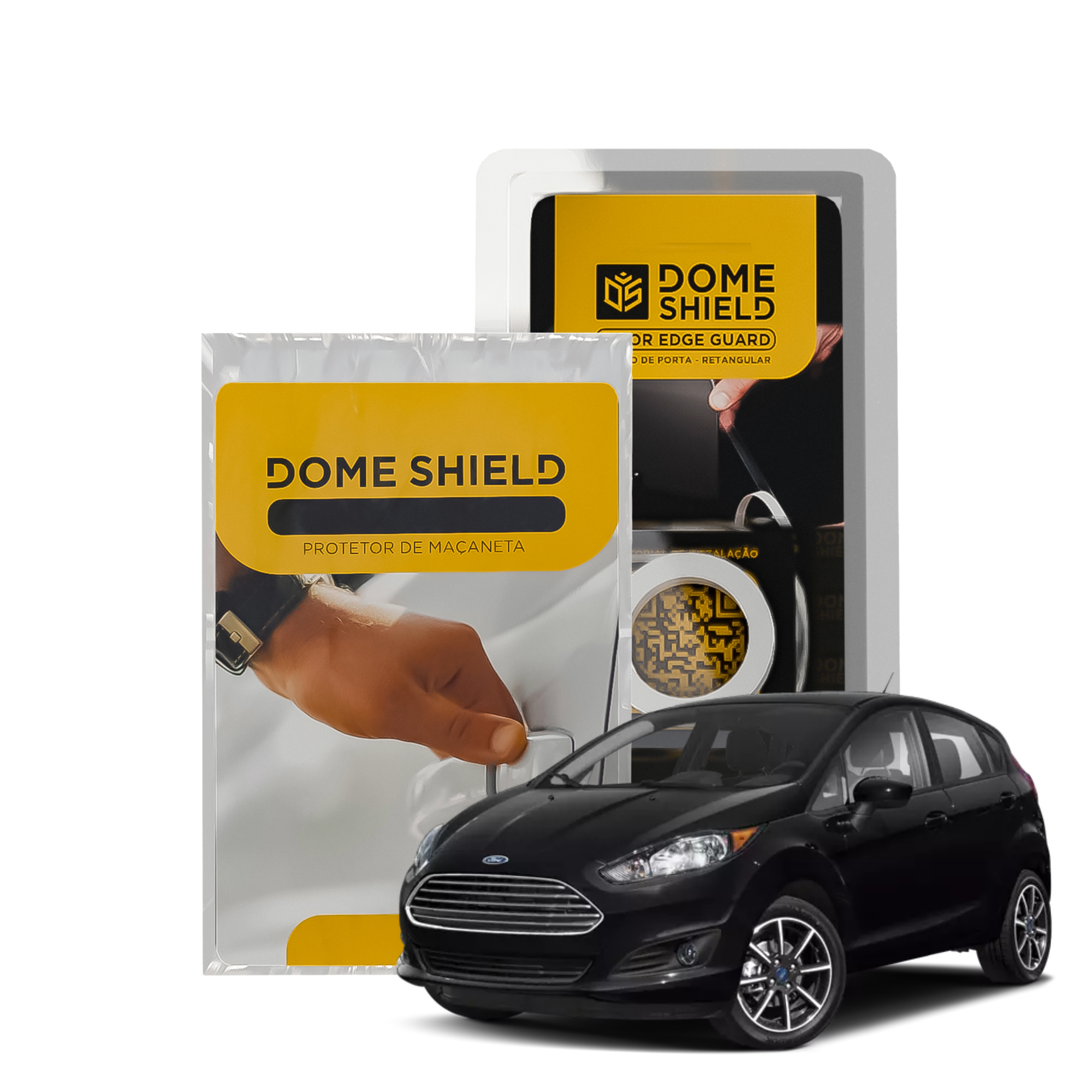 Kit PPF Película de Proteção Premium Maçaneta e Cantos de Porta - Ford Fiesta | Dome Shield