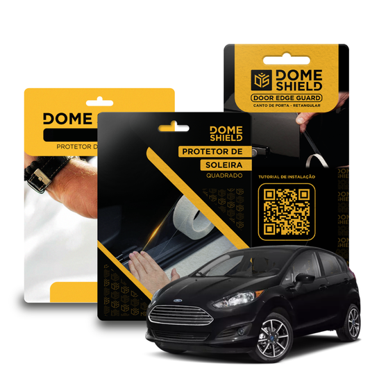 Kit PPF Película de Proteção Premium Maçaneta, Cantos de Porta e Soleira - Ford Fiesta | Dome Shield