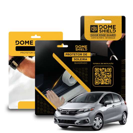 Kit PPF Película de Proteção Premium Maçaneta, Cantos de Porta e Soleira - Honda Fit | Dome Shield