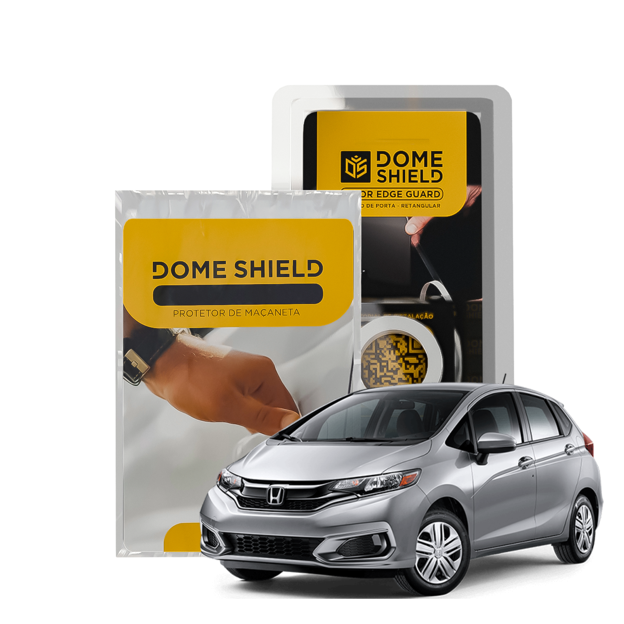 Kit PPF Película de Proteção Premium Maçaneta e Cantos de Porta - Honda Fit | Dome Shield