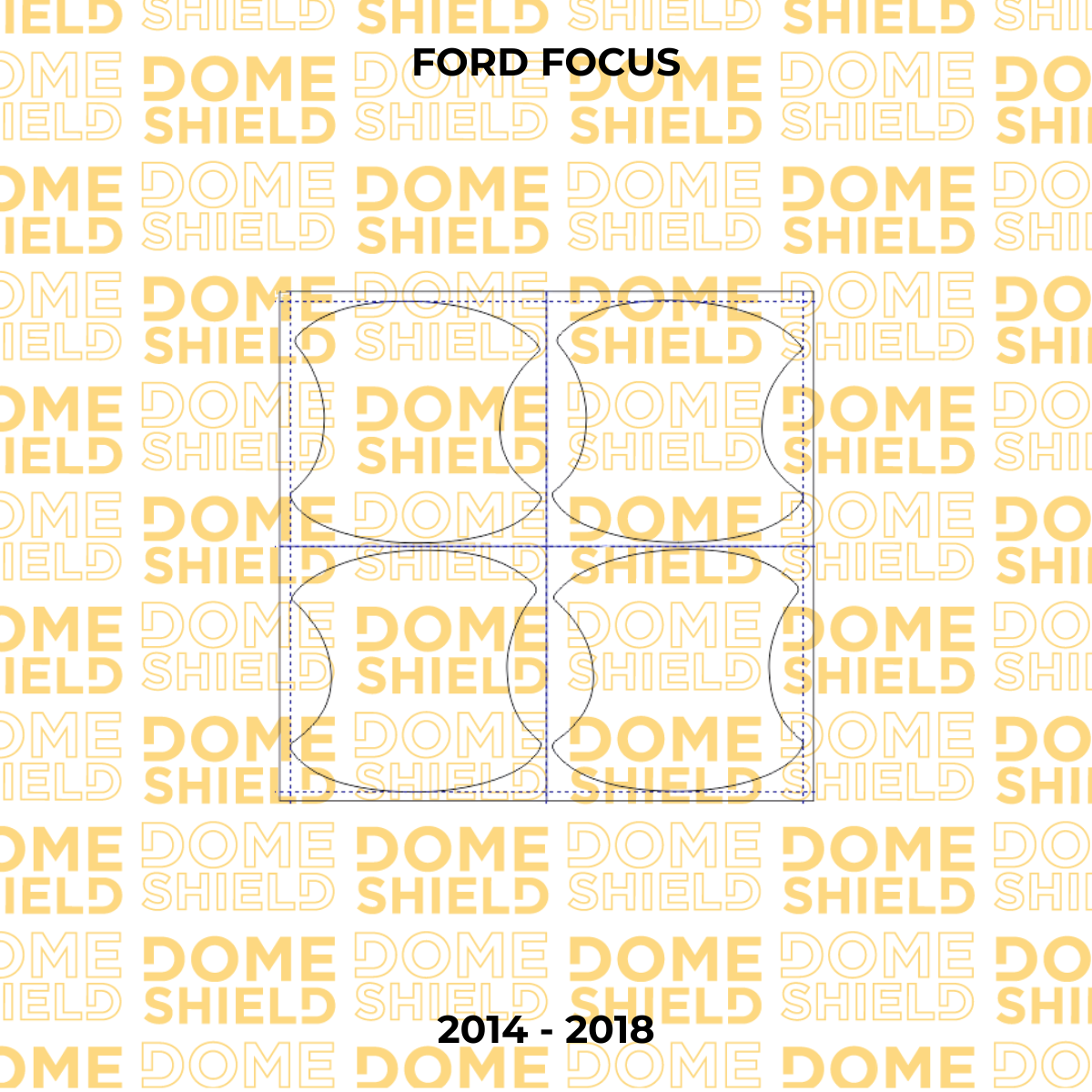 Kit PPF Película de Proteção Premium Maçaneta e Cantos de Porta - Ford Focus | Dome Shield