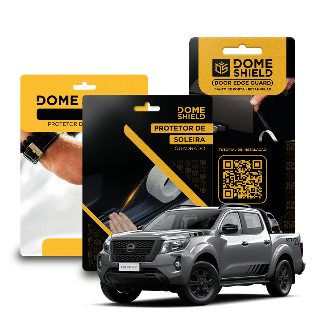 Kit PPF Película de Proteção Premium Maçaneta, Cantos de Porta e Soleira - Nissan Frontier | Dome Shield