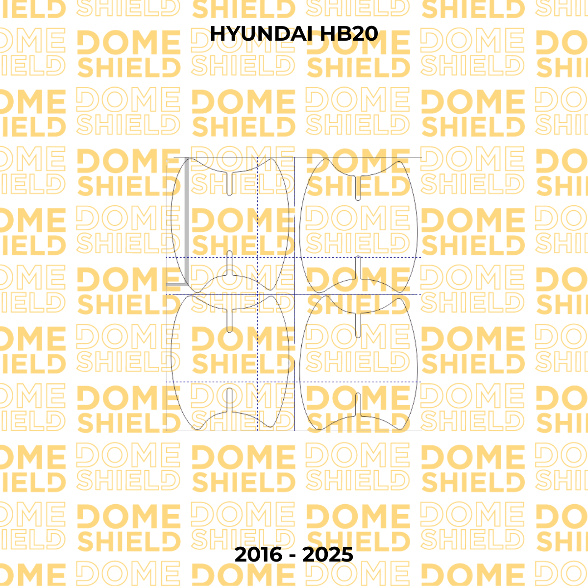 Kit PPF Película de Proteção Premium Maçaneta e Soleira - Hyundai HB20 | Dome Shield