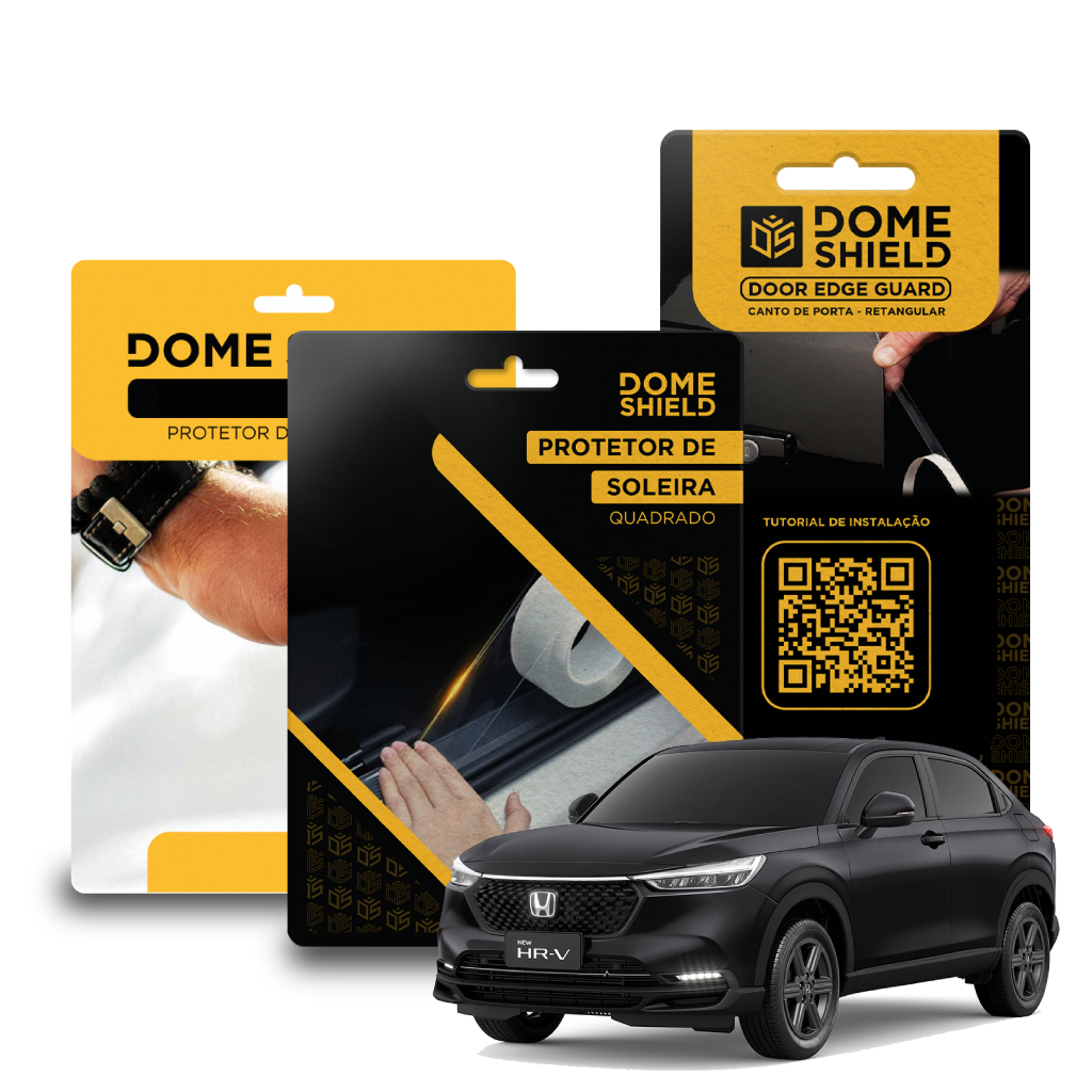 Kit PPF Película de Proteção Premium Maçaneta, Cantos de Porta e Soleira - Honda HR-V | Dome Shield