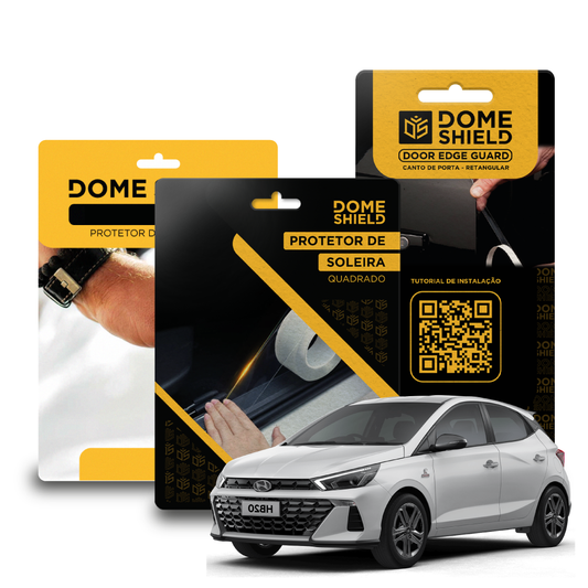 Kit PPF Película de Proteção Premium Maçaneta, Cantos de Porta e Soleira - Hyundai HB20 | Dome Shield