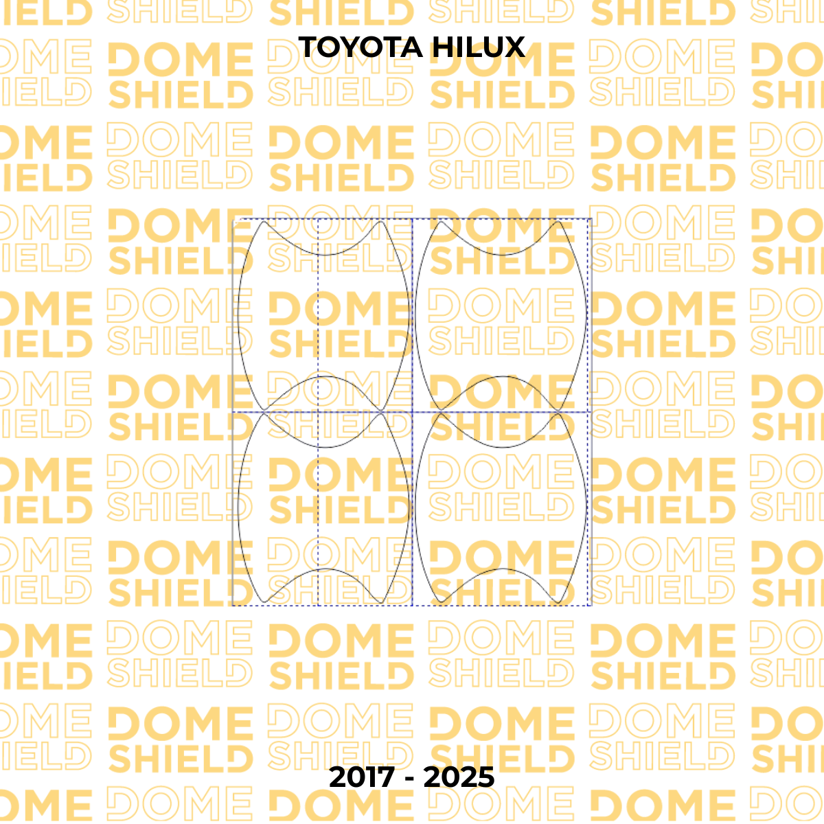 Kit PPF Película de Proteção Premium Maçaneta, Cantos de Porta e Soleira - Toyota Hilux | Dome Shield