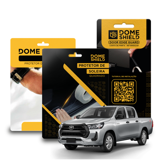 Kit PPF Película de Proteção Premium Maçaneta, Cantos de Porta e Soleira - Toyota Hilux | Dome Shield