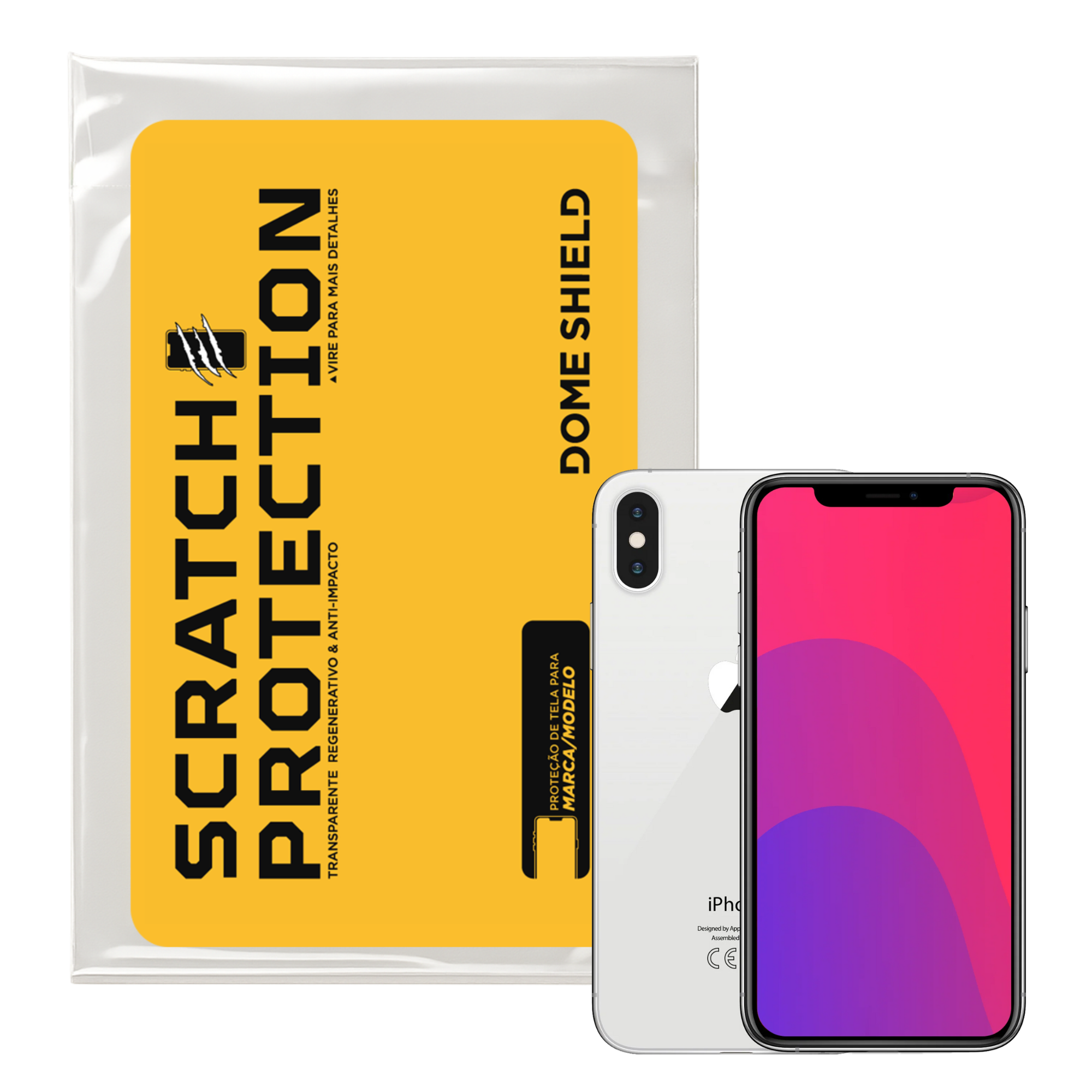 Película PPF Celular Proteção Premium Anti-Riscos, Resistente e Regenerativo – iPhone X Series | Dome Shield