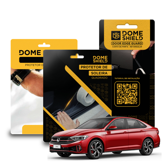 Kit PPF Película de Proteção Premium Maçaneta, Cantos de Porta e Soleira - Volkswagen Jetta | Dome Shield