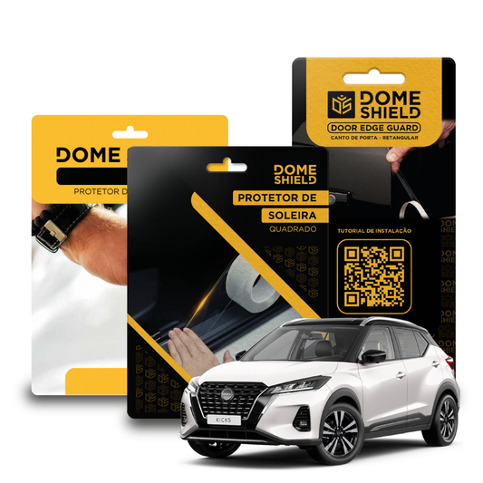 Kit PPF Película de Proteção Premium Maçaneta, Cantos de Porta e Soleira - Nissan Kicks | Dome Shield