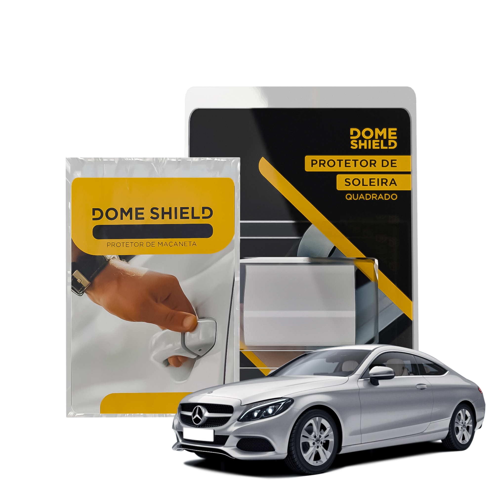 Kit PPF Película de Proteção Premium Maçaneta e Soleira - Mercedes C180 | Dome Shield