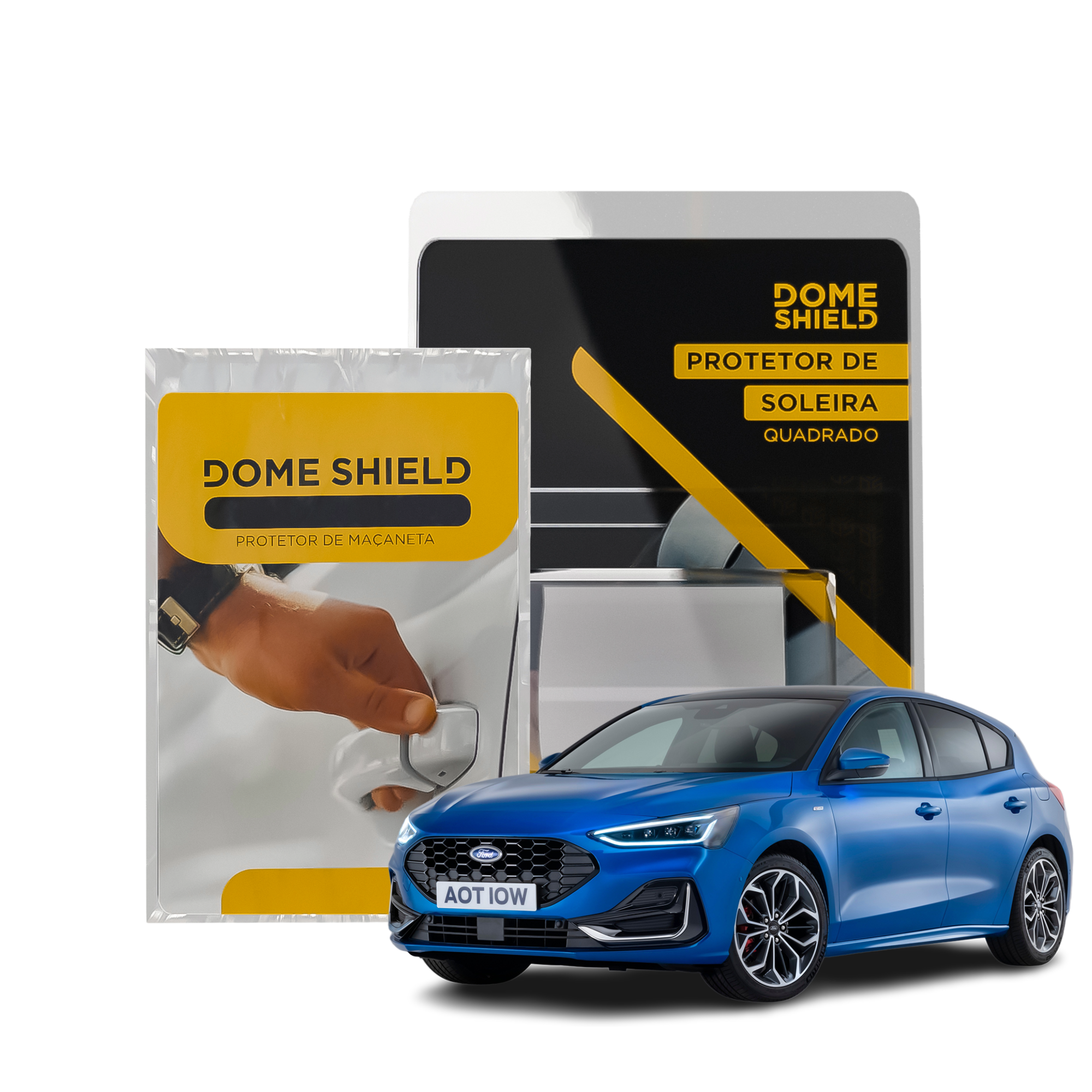 Kit PPF Película de Proteção Premium Maçaneta e Soleira - Ford Focus | Dome Shield