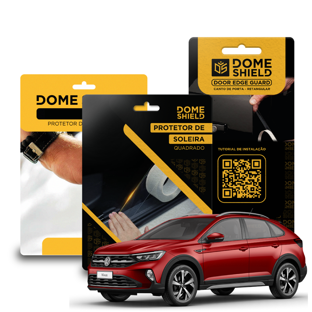 Kit PPF Película de Proteção Premium Maçaneta, Cantos de Porta e Soleira - Volkswagen Nivus | Dome Shield