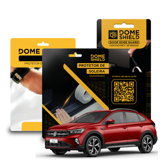 Kit PPF Película de Proteção Premium Maçaneta, Cantos de Porta e Soleira - Volkswagen Nivus | Dome Shield