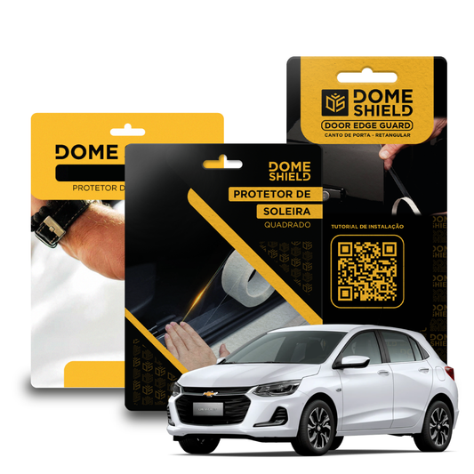 Kit PPF Película de Proteção Premium Maçaneta, Cantos de Porta e Soleira - Chevrolet Onix | Dome Shield