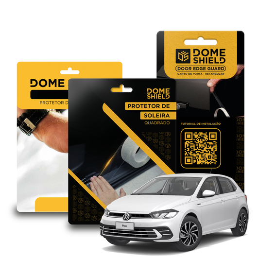 Kit PPF Película de Proteção Premium Maçaneta, Cantos de Porta e Soleira - Volkswagen Polo | Dome Shield