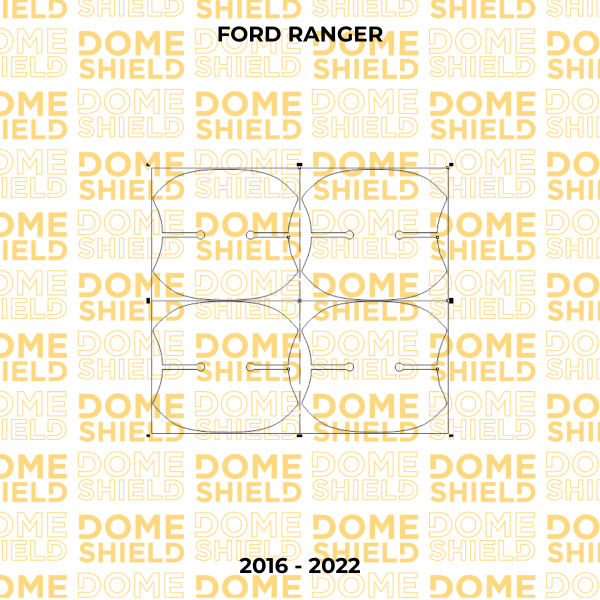 Película de Proteção de Maçanetas PPF Auto-Cura Ford Ranger - Dome Shield