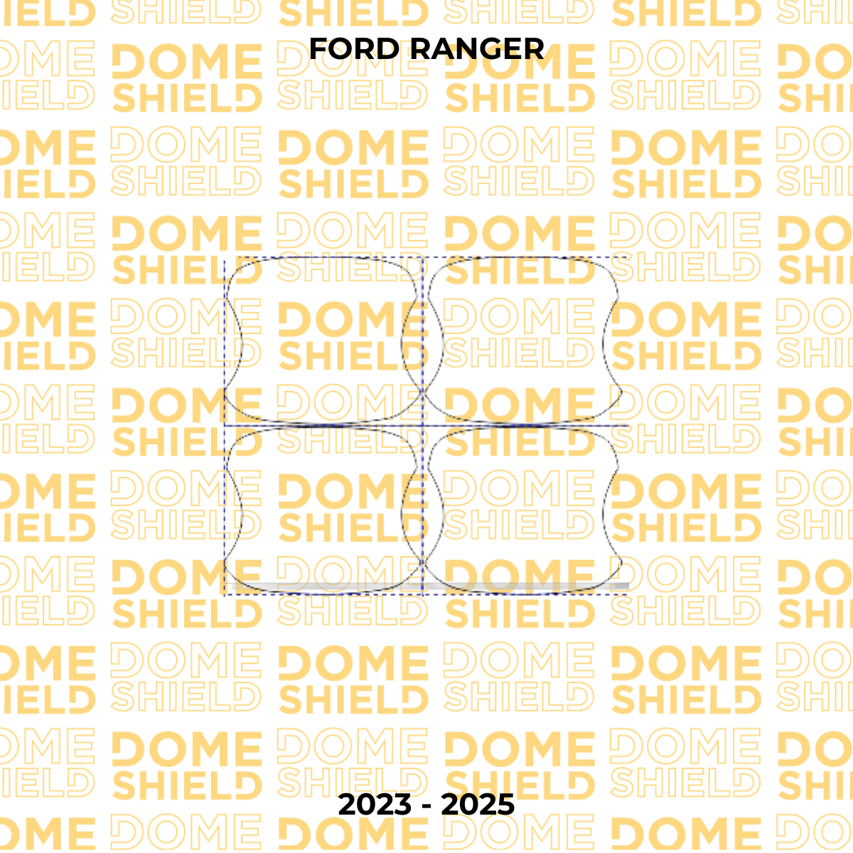 Película de Proteção de Maçanetas PPF Auto-Cura Ford Ranger - Dome Shield