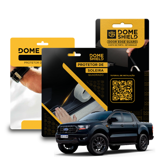 Kit PPF Película de Proteção Premium Maçaneta, Cantos de Porta e Soleira - Ford Ranger | Dome Shield