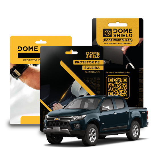 Kit PPF Película de Proteção Premium Maçaneta, Cantos de Porta e Soleira - Chevrolet S10 | Dome Shield