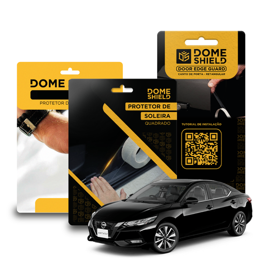Kit PPF Película de Proteção Premium Maçaneta, Cantos de Porta e Soleira - Nissan Sentra | Dome Shield