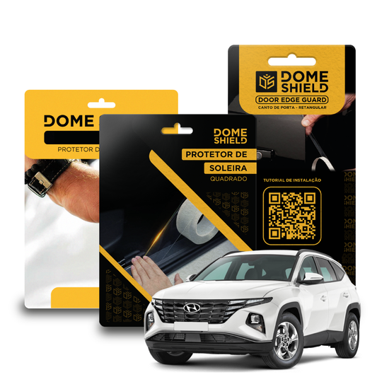 Kit PPF Película de Proteção Premium Maçaneta, Cantos de Porta e Soleira - Hyundai Tucson | Dome Shield