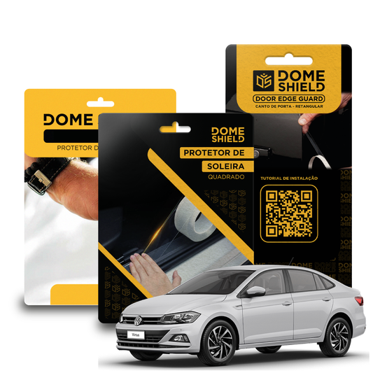 Kit PPF Película de Proteção Premium Maçaneta, Cantos de Porta e Soleira - Volkswagen Virtus | Dome Shield