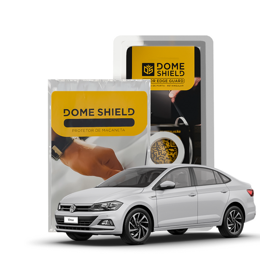Kit PPF Película de Proteção Premium Maçaneta e Cantos de Porta - Volkswagen Virtus | Dome Shield