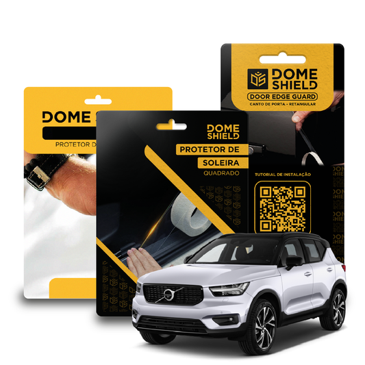 Kit PPF Película de Proteção Premium Maçaneta, Cantos de Porta e Soleira - Volvo C40 | Dome Shield