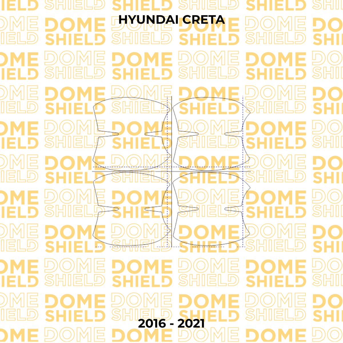Kit PPF Película de Proteção Premium Maçaneta e Cantos de Porta - Hyundai Creta | Dome Shield