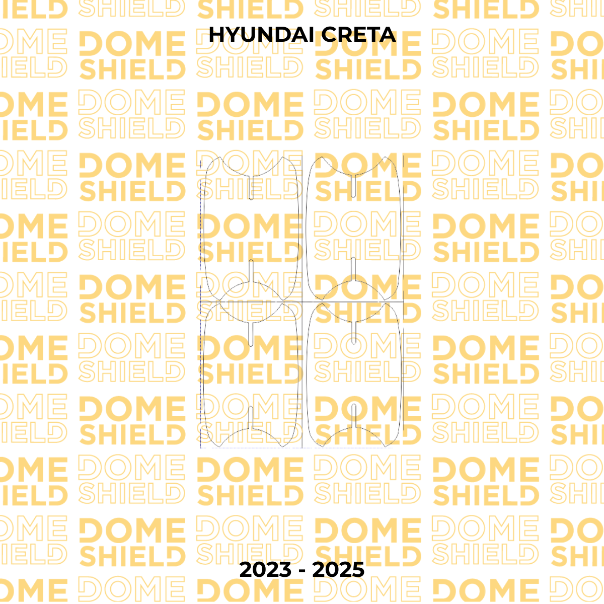 Kit PPF Película de Proteção Premium Maçaneta e Cantos de Porta - Hyundai Creta | Dome Shield