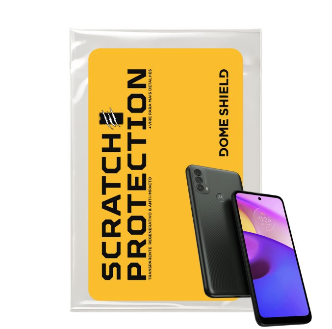 Película PPF Celular Proteção Premium Anti-Riscos, Resistente e Regenerativo – Linha Moto E40 | Dome Shield
