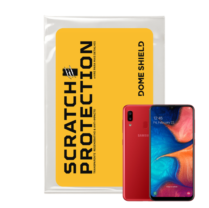 Película PPF Celular Proteção Premium Anti-Riscos, Resistente e Regenerativo – Linha Galaxy A20 | Dome Shield