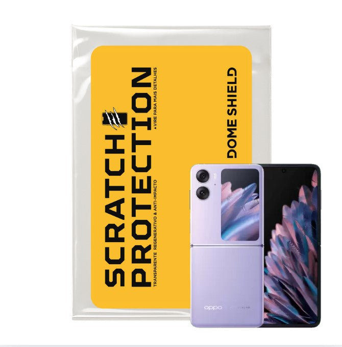 Película PPF Celular Proteção Premium Anti-Riscos, Resistente e Regenerativo – Linha Find N2 Flip Series | Dome Shield