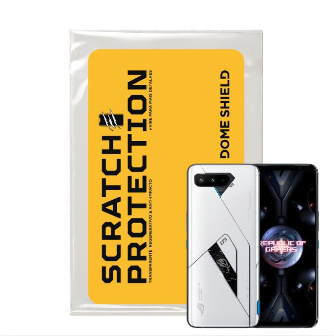 Película PPF Celular Proteção Premium Anti-Riscos, Resistente e Regenerativo – Linha ROG Phone 5 | Dome Shield