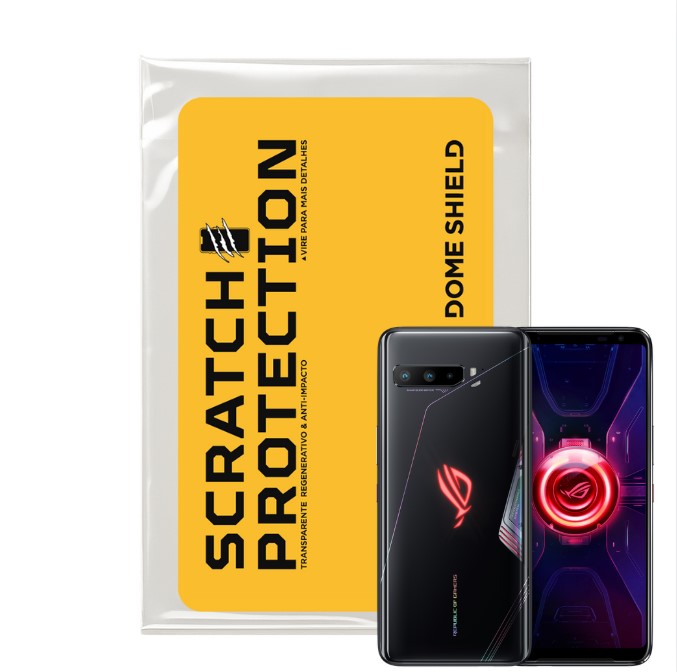 Película PPF Celular Proteção Premium Anti-Riscos, Resistente e Regenerativo – Linha ROG Phone 3 | Dome Shield